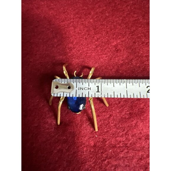 RARE Antique Victorian CZECHO Stamped Gold Filled Ornate European Spider Brooch - Picture 9 of 9